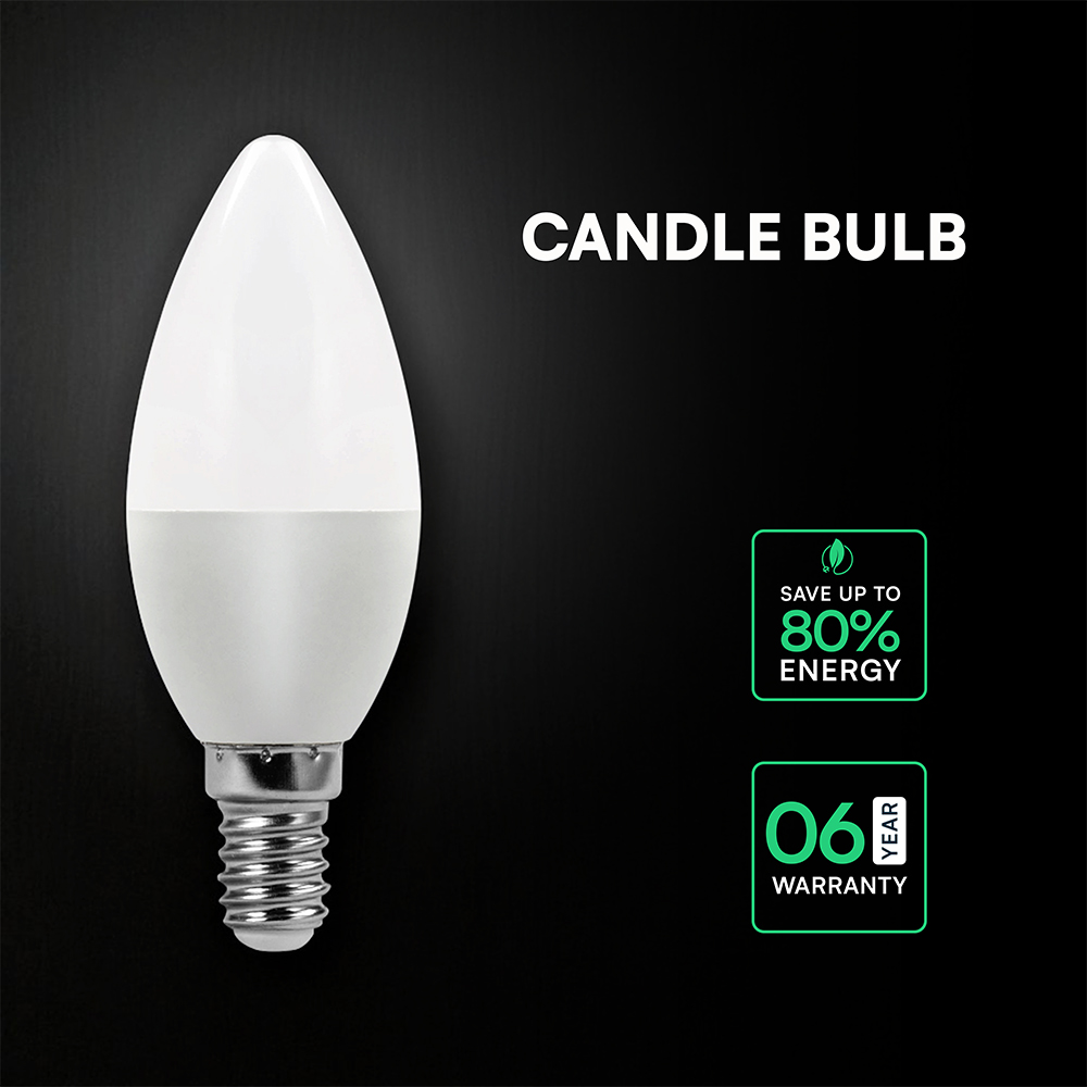 6.5W LED Candle Bulb E14 CREE CHIP 6500K img 2