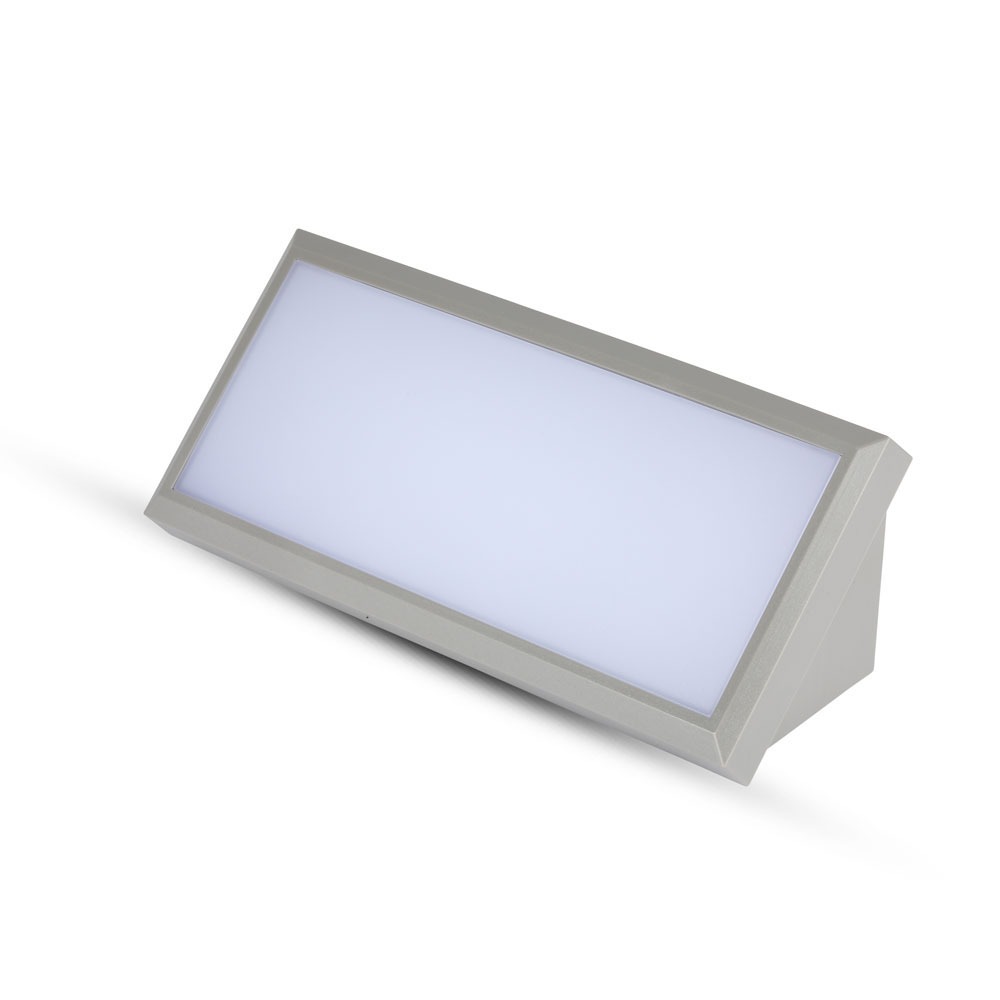 12W LED per Esterno Luce Bianco Naturale Corpo Grigio IP65