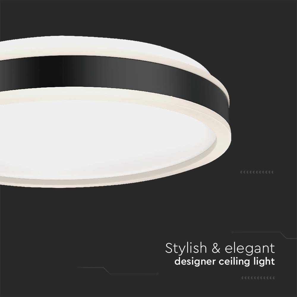 LED Plafoniera di design rotondo nera Dimmerabile img 1