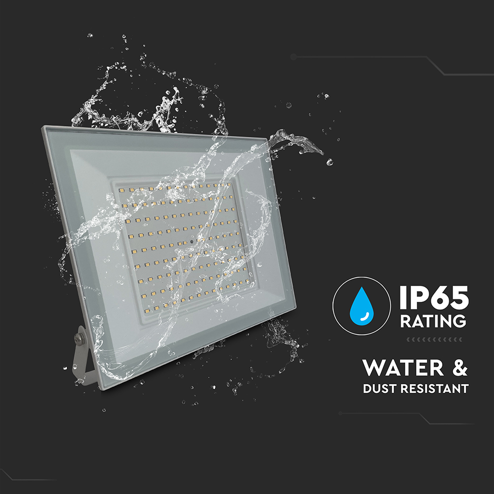 100W LED Floodlight 4000K White Body img 1