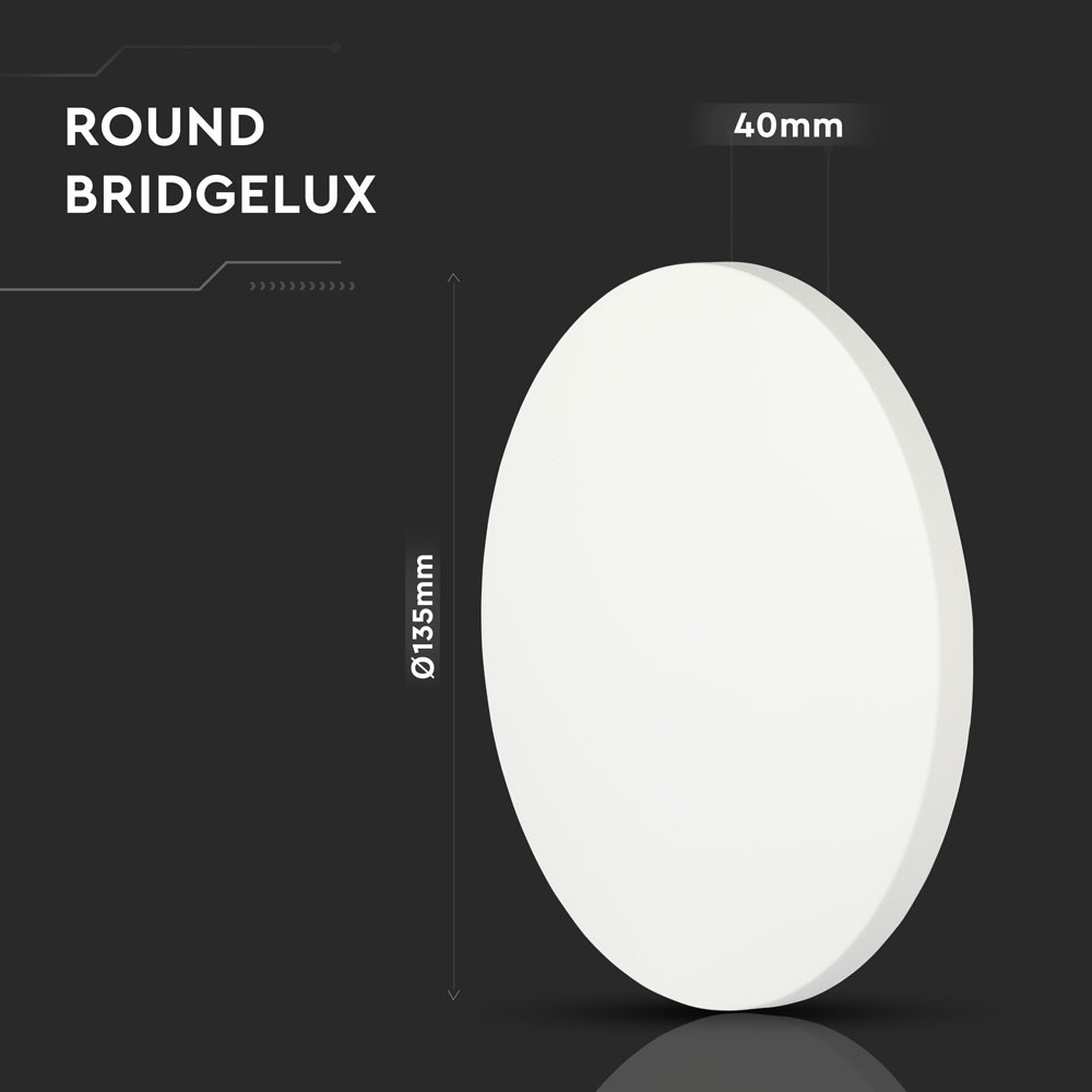 6W LED Lampada da parete Bianco naturale Corpo Bianco Rotondo