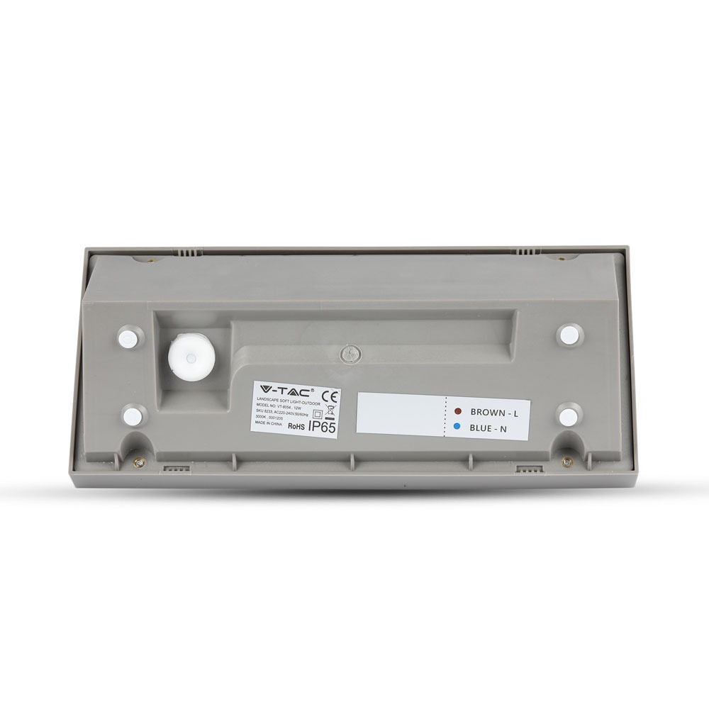 12W LED per Esterno Luce Bianco Naturale Corpo Grigio IP65 img 3