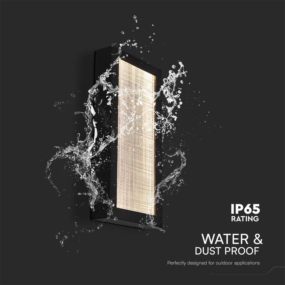 20W LED Outdoor Wall Light (W200*D50*H400mm) 3000K Black Body IP65 img 2