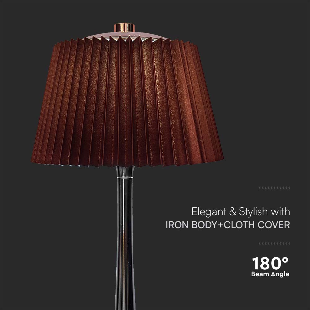 1.5W LED Table Lamp 3000K Chrome Brown