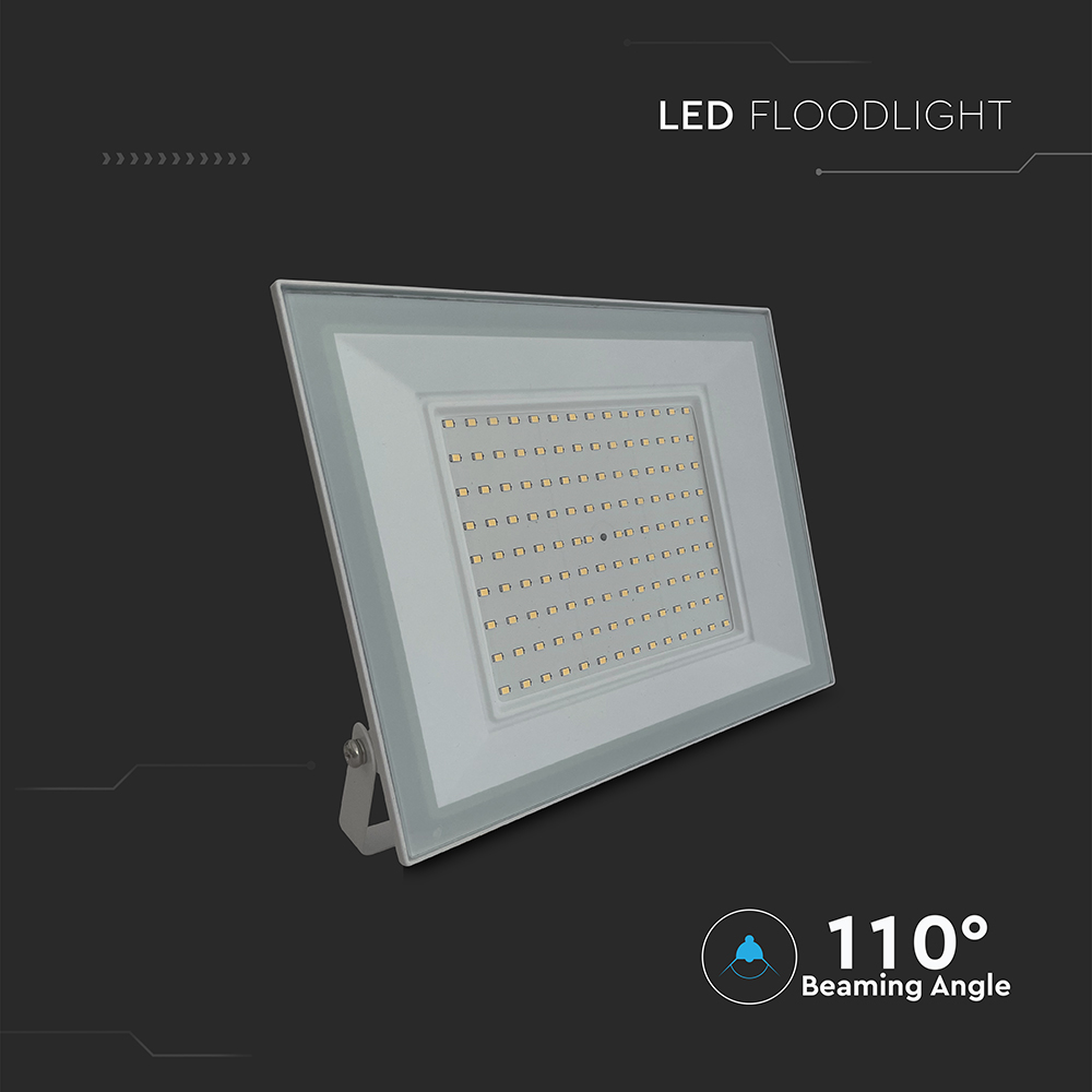 100W LED Floodlight 4000K White Body img 2