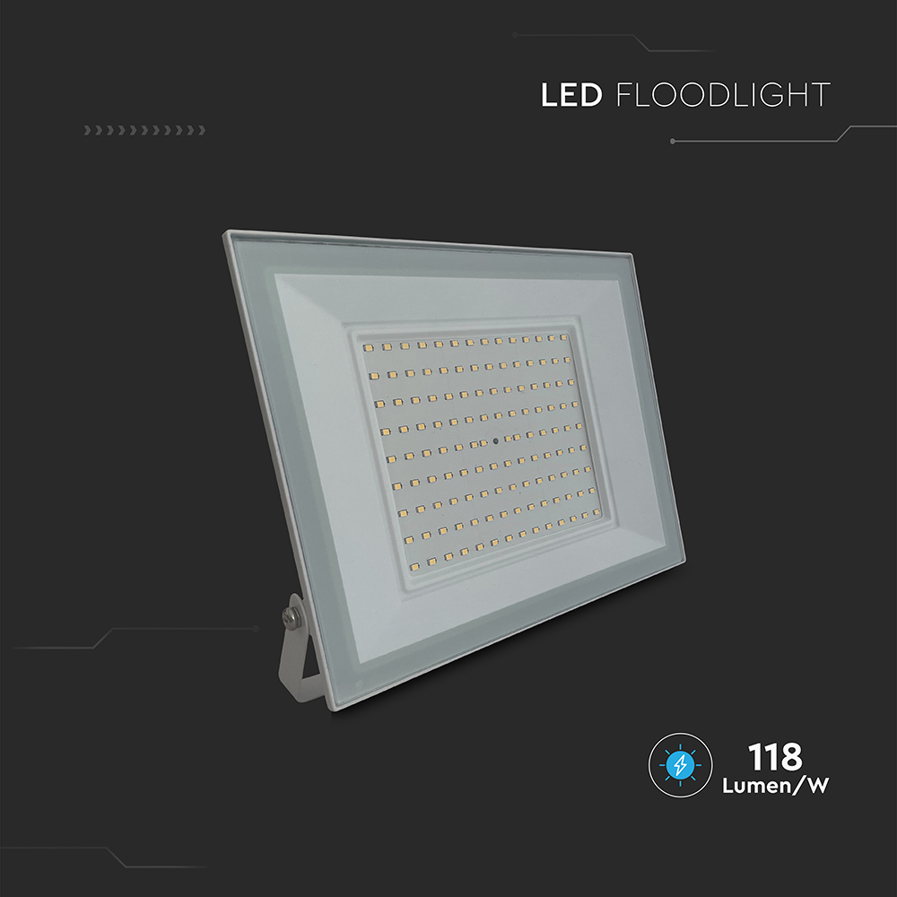 100W LED Floodlight 4000K White Body img 3