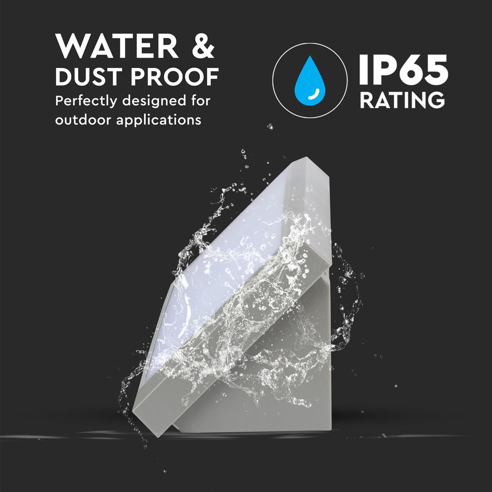 12W LED per Esterno Luce Bianco Naturale Corpo Grigio IP65 img 1