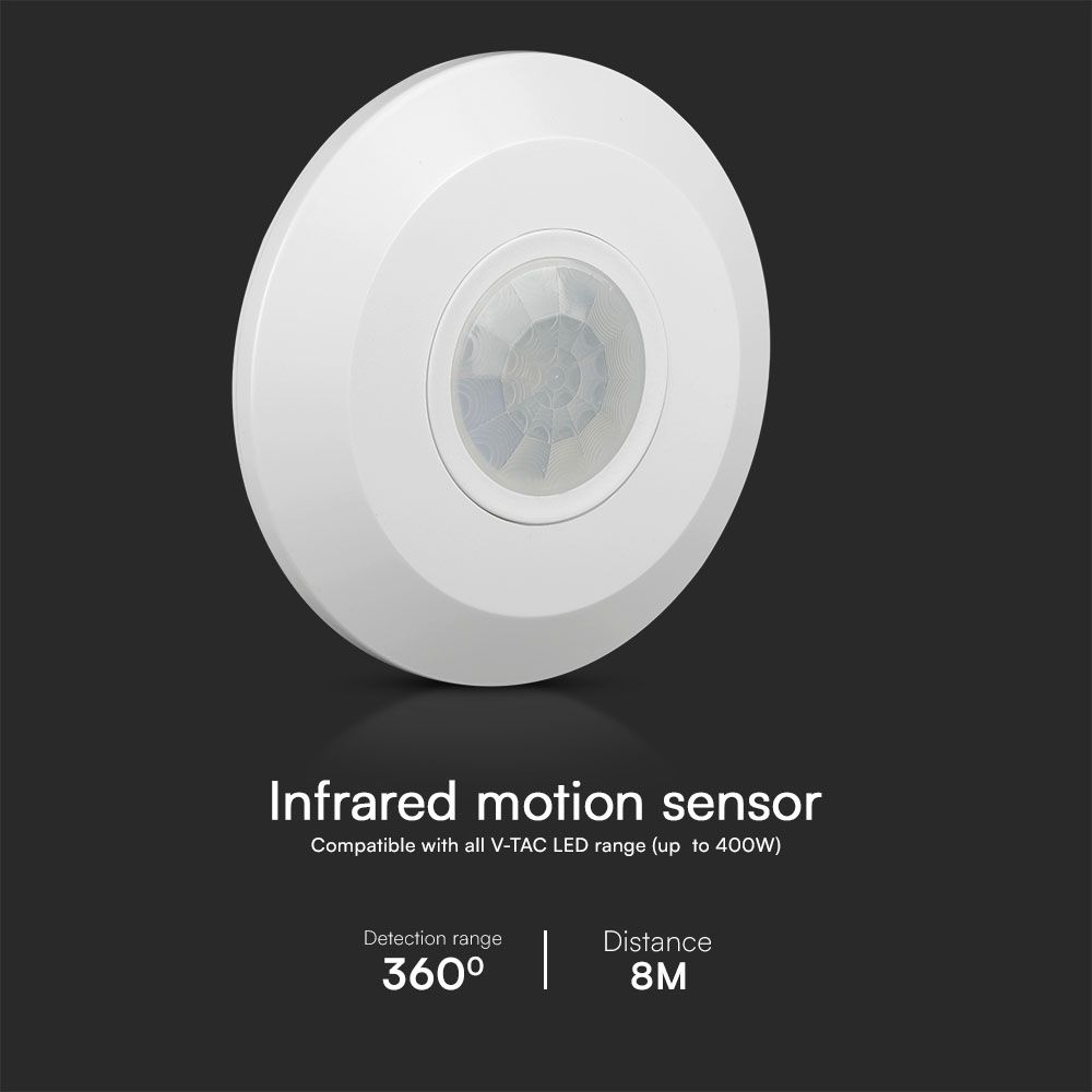 PIR Sensor Two 360º Detection Rate White body