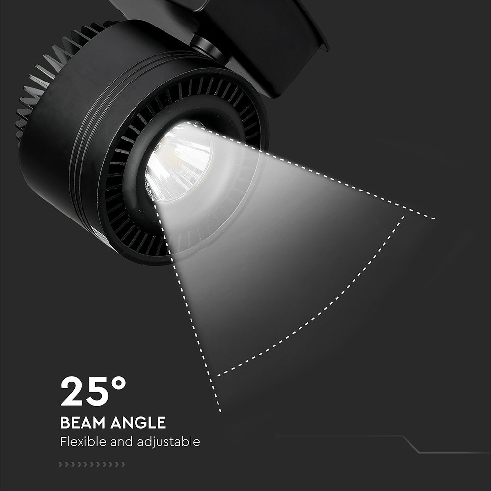 33W Proiettore a pista LED COB Bordo Nero Bianco Freddo img 2