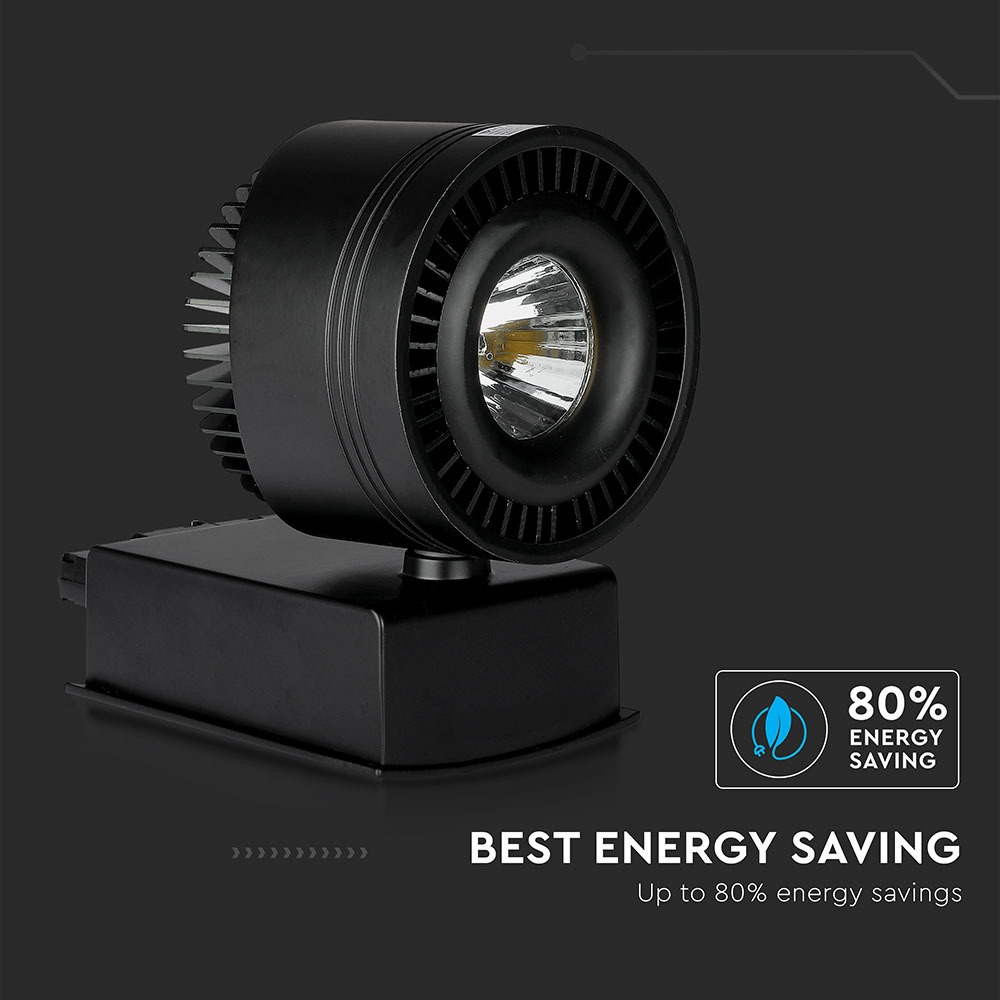 33W Proiettore a pista LED COB Bordo Nero Bianco Freddo img 3