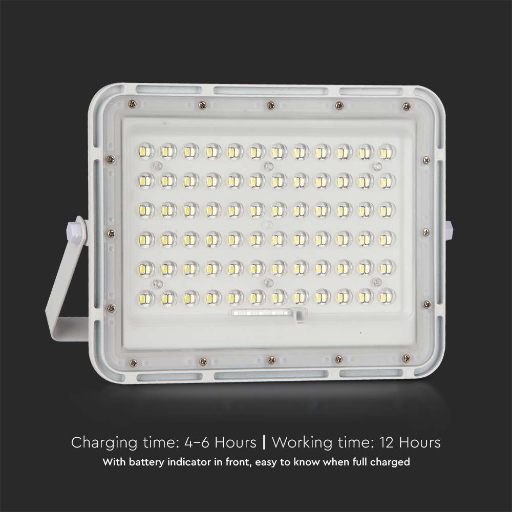 Faro LED con Telecomando e Pannello Solare 15W Batteria sostituibile Cavo da 3m Colore Bianco  img 5