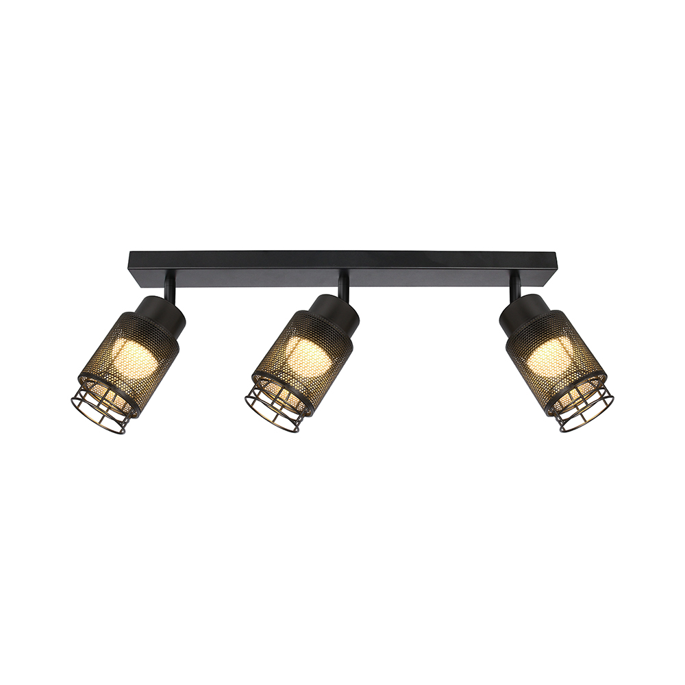 3X6W LED Decorative Ceiling Lamp (L400*W70*H30mm) 3000K Matt Black Body