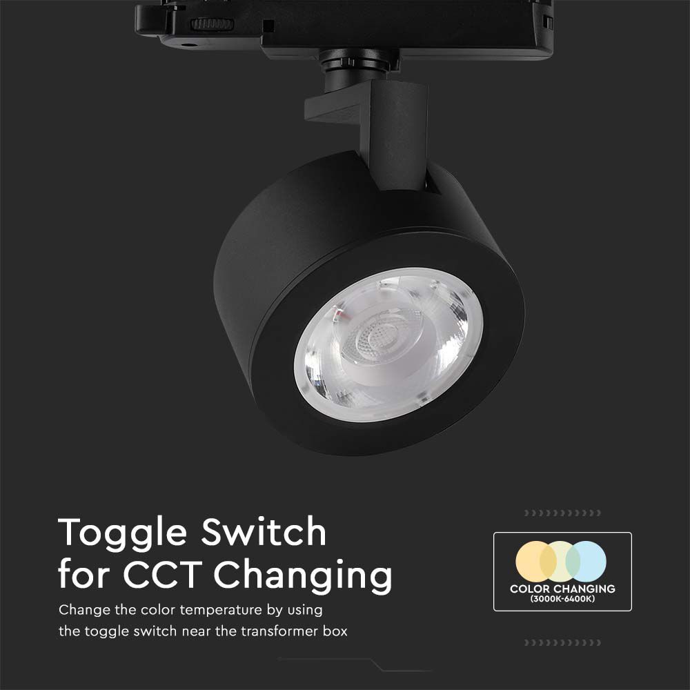 30W LED Track Light Black Body 3IN1 img 3