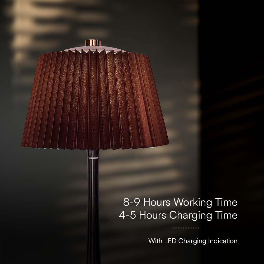 1.5W LED Table Lamp 3000K Chrome Brown img 4