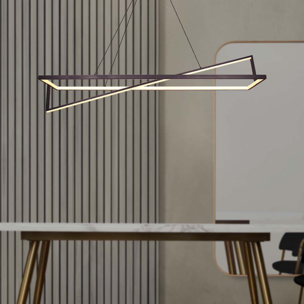 45W LED Designer Hanging Light Triac Dimmable Black 3000K img 1