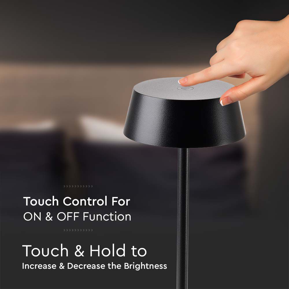 2W Table Lamp Black Body IP54 3000K img 1