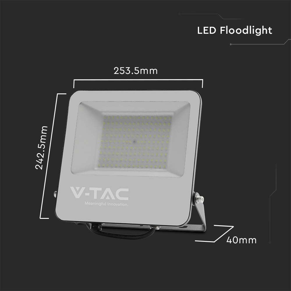 100W LED Floodlight SAMSUNG CHIP Black Body 6500K Super Bright 185LM/W