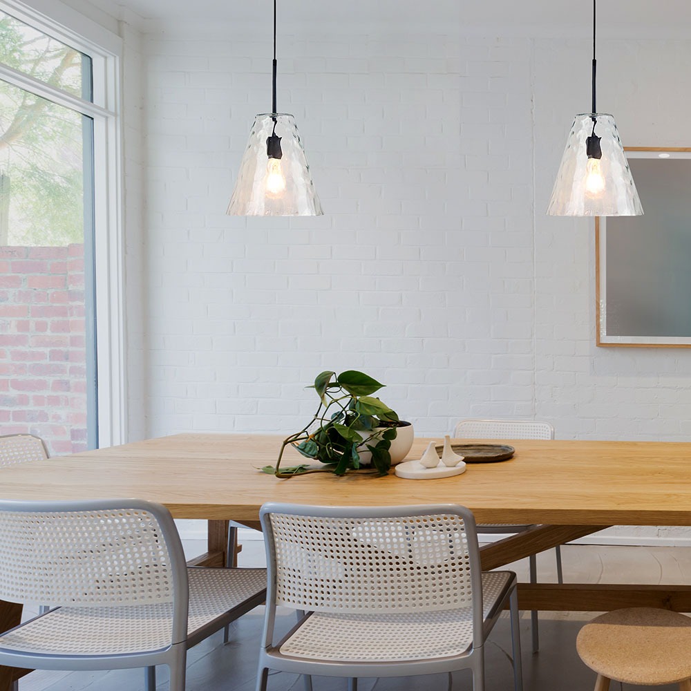 Lampadario con Portalampada Design Cono Vetro