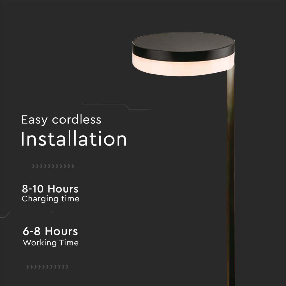 2W LED Sollar Bollard Lamp IP44 3000K