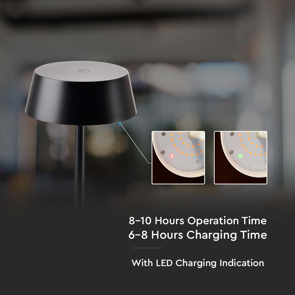 2W Table Lamp Black Body IP54 3000K img 3