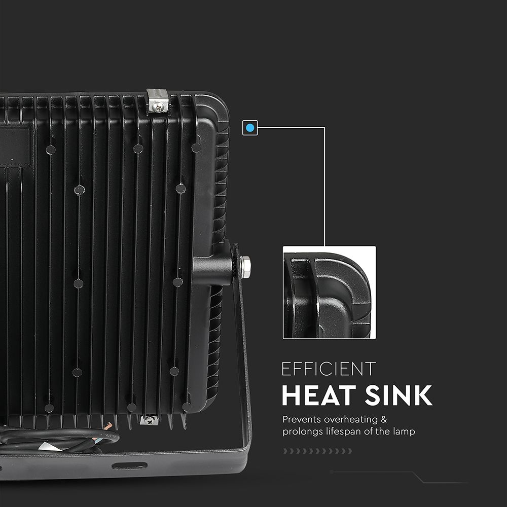 200W LED Floodlight SMD SAMSUNG CHIP G2 Black Body 6400K img 1