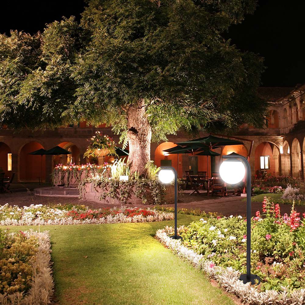 Lampione LED da Giardino con Portalampada a Lanterna E27 Colore Nero Opaco h: 105cm IP44 img 1