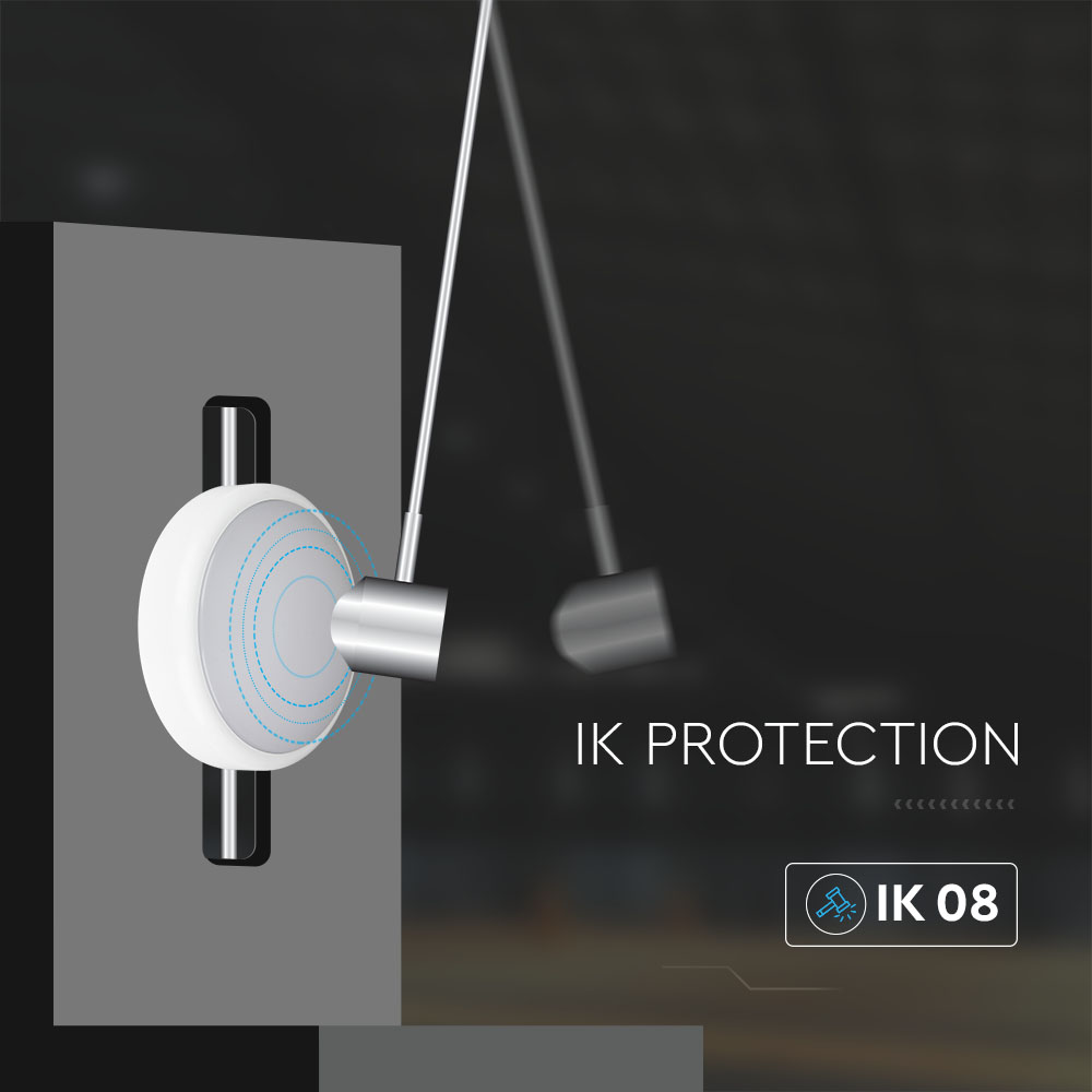 LED Plafoniera SAMSUNG Chip 24W IP65 Sensor IK08 Emergency Battery 3 in 1 White img 4