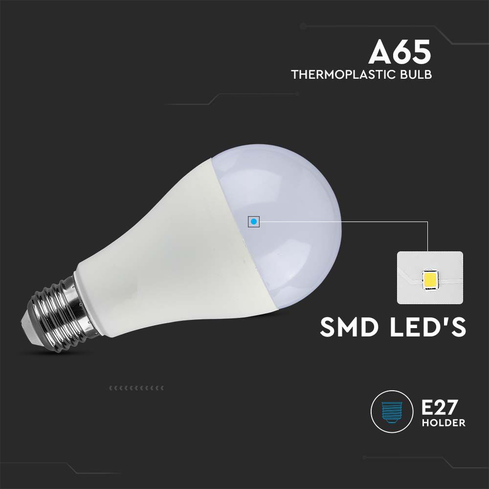 LED Bulb - 17W A65 ?27 plastic 6400K