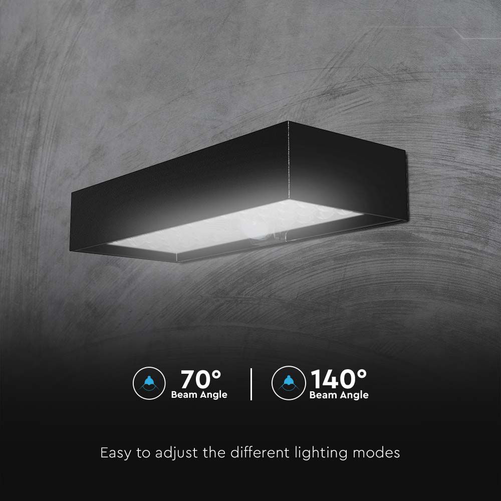 Lampada LED da Muro 6W Con Pannello Solare e Sensore PIR Colore Nero 4000K img 2