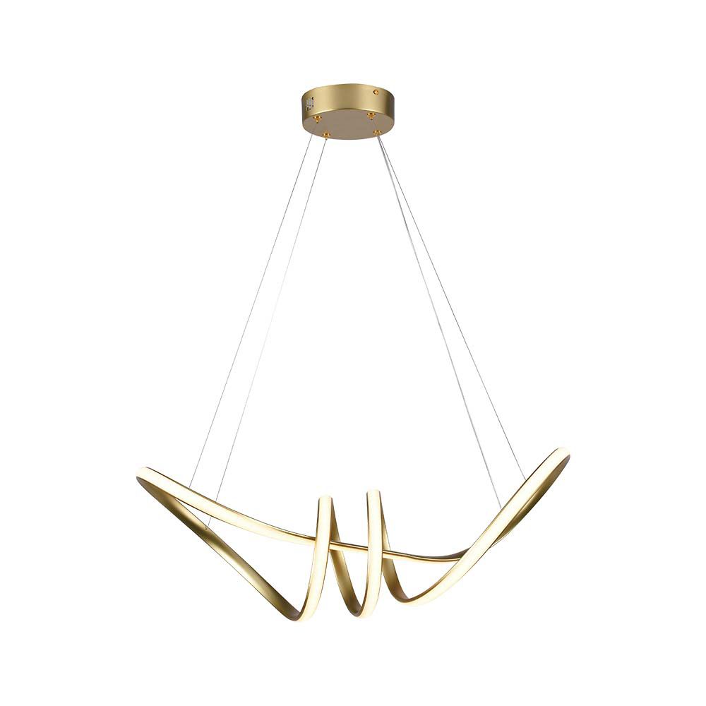Lampadario LED a Sospensione 24W in Metallo dal Design Moderno 72x30cm Coloro Champagne 3000K