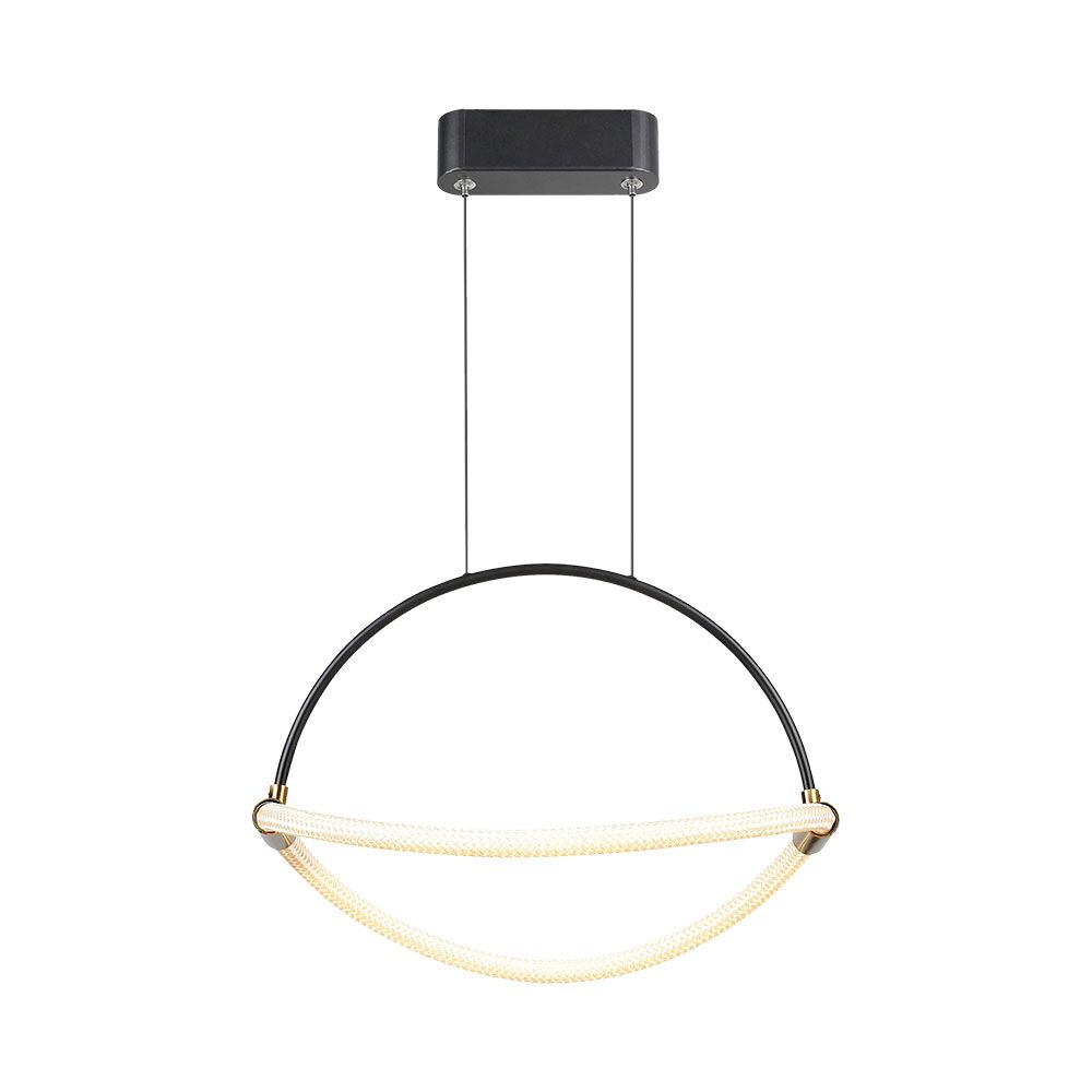 12W LED Handing Pendant Light WIth 1.5m Wire 400mm 3000K Black Body