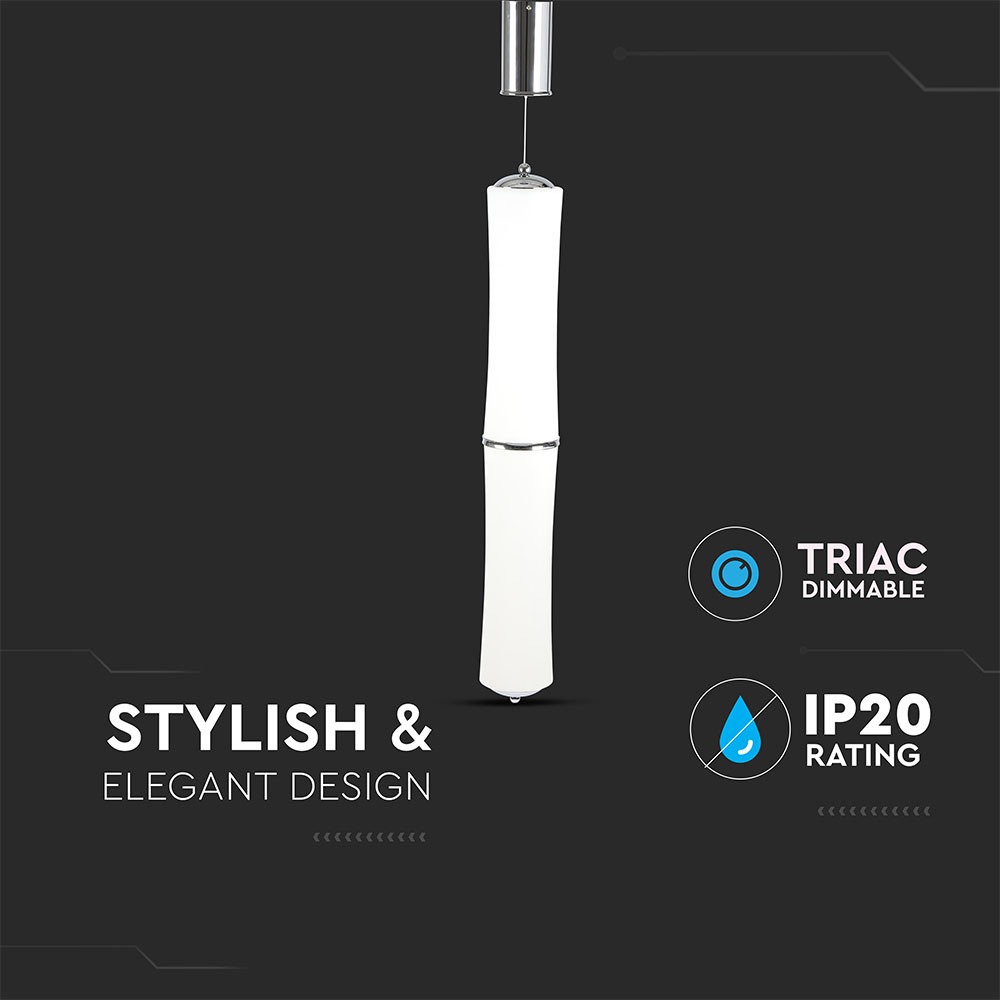 32W LED Designer Double Long Pendant Triac Dimmerabile Bianco 3000K img 1