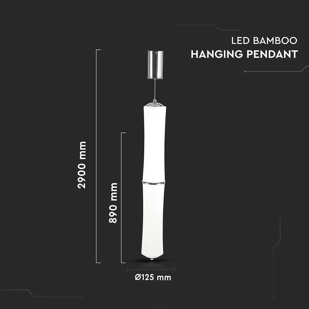 32W LED Designer Double Long Pendant Triac Dimmerabile Bianco 3000K