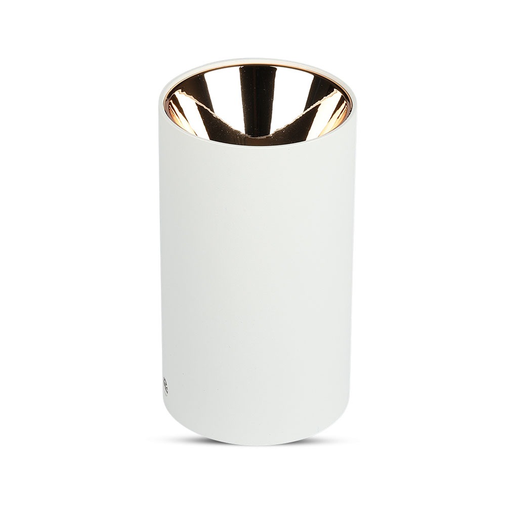 GU10 Fitting rotondo Bianco & Oro rosato