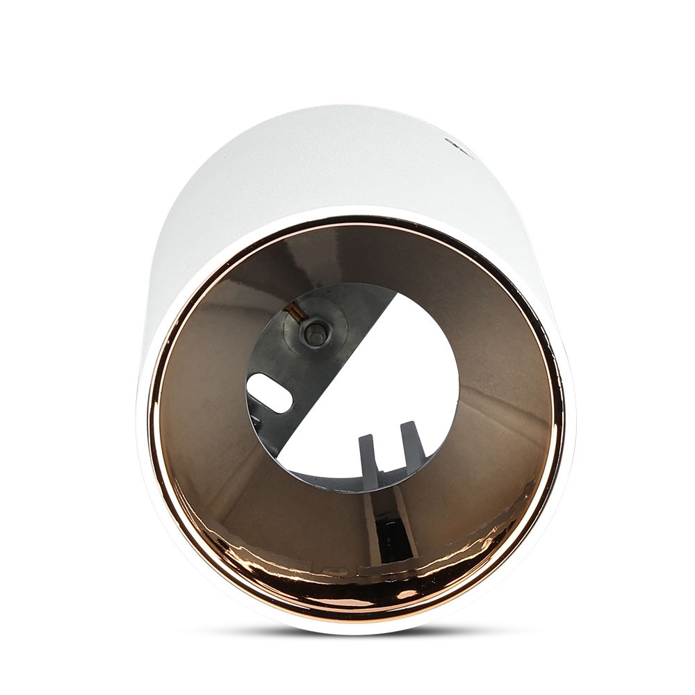 GU10 Fitting rotondo Bianco & Oro rosato img 4