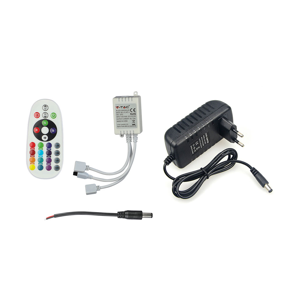 LED Striscia RGB Set SMD5050 300LED 2 x 5m. telecomando + Adaptor img 3