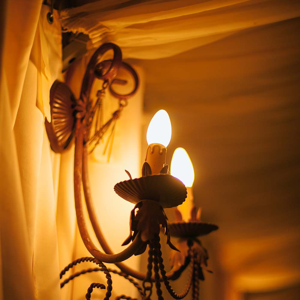 LED Bulb - 4.5W E14 Candle Smart RGB WW CW Compatible With Amazon Alexa And Google Home White