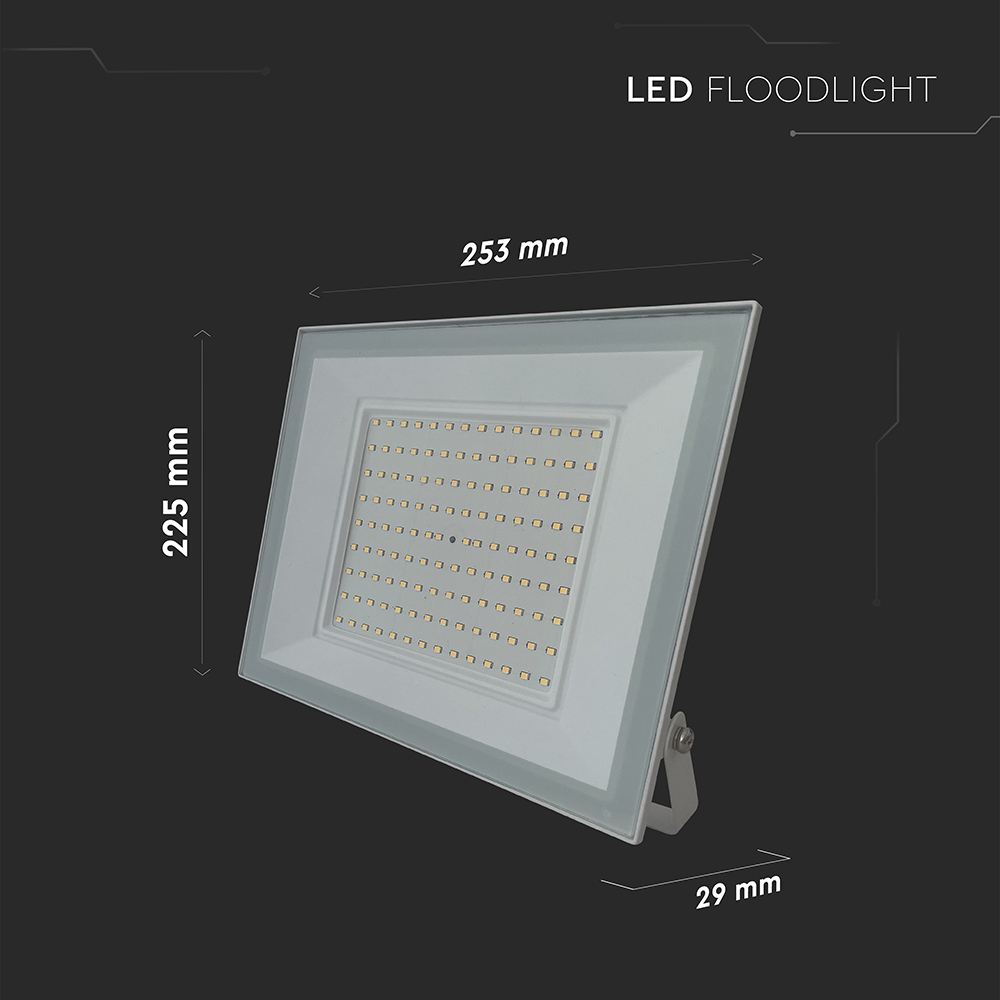 100W LED Floodlight 4000K White Body