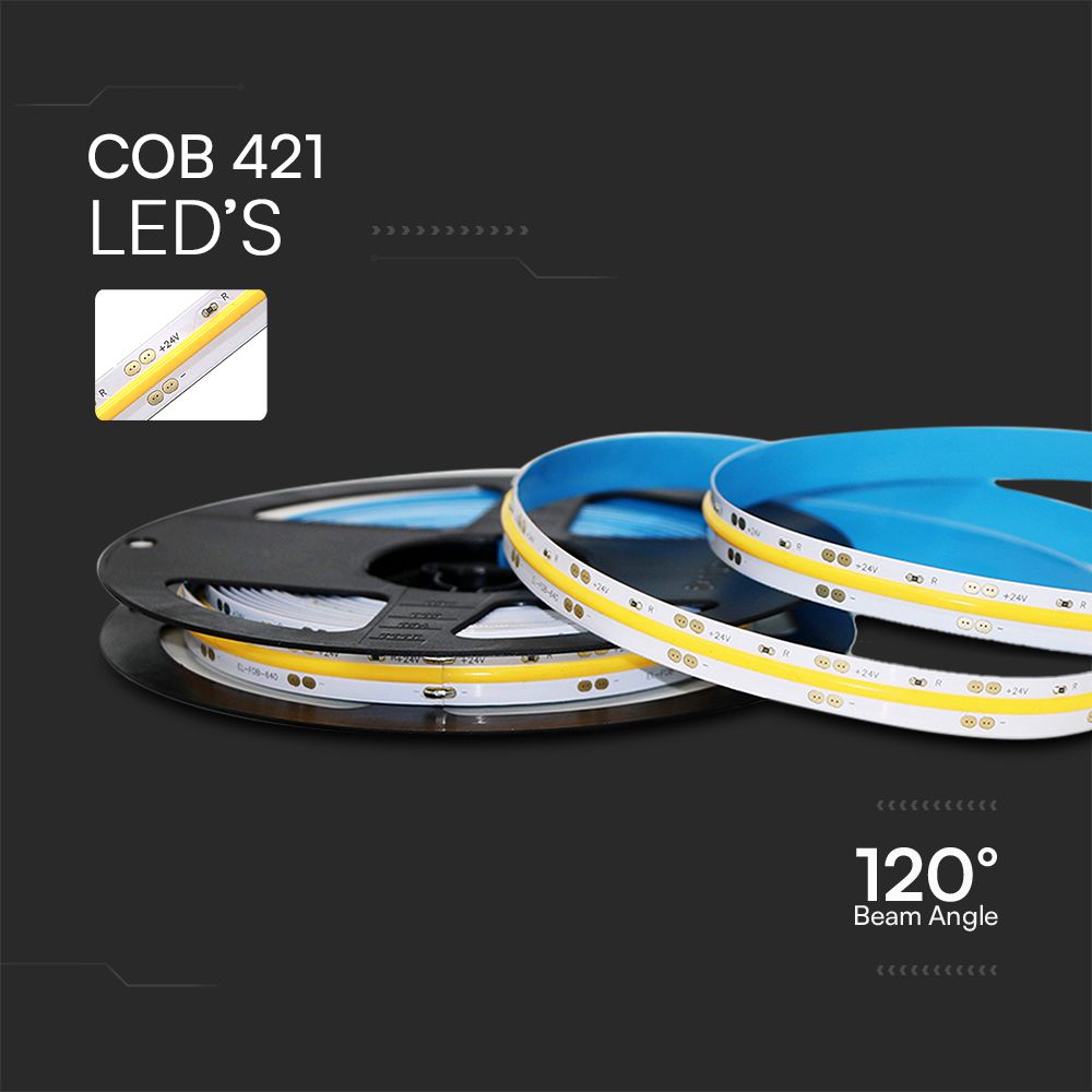 LED COB Strip Light IP20 24V 4000K 420 Leds 10W/m