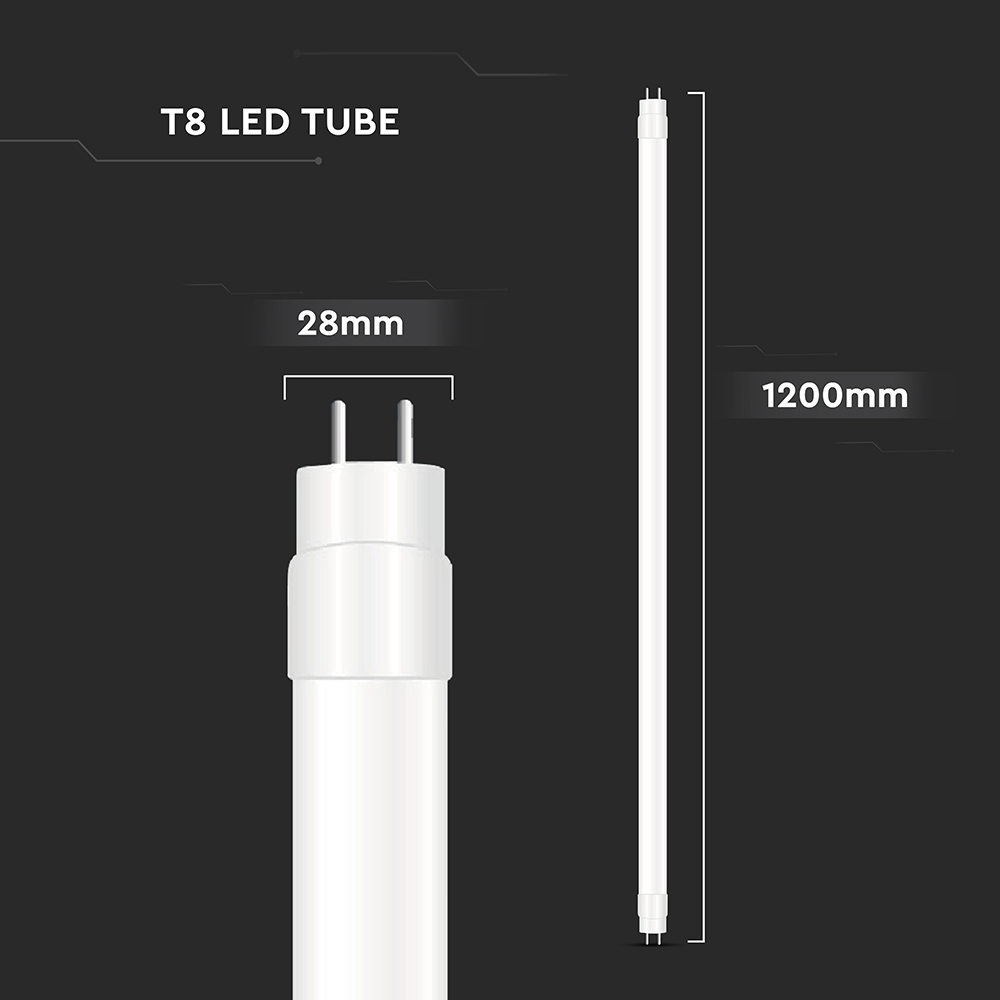 LED Tube T8 16.5W - 120 cm Nano Plastic Non Rotation 6500K