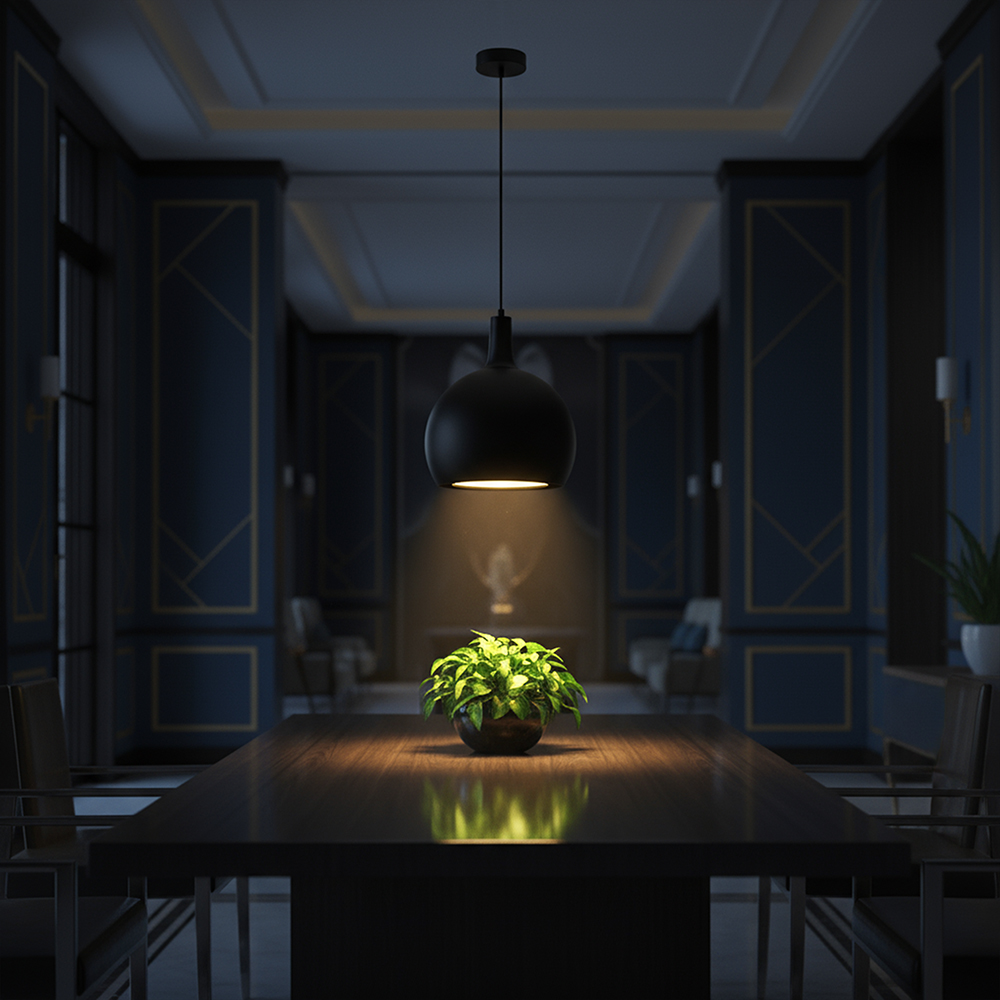 E27 Decorative Hanging Lamp (D280*H218mm) Black Body