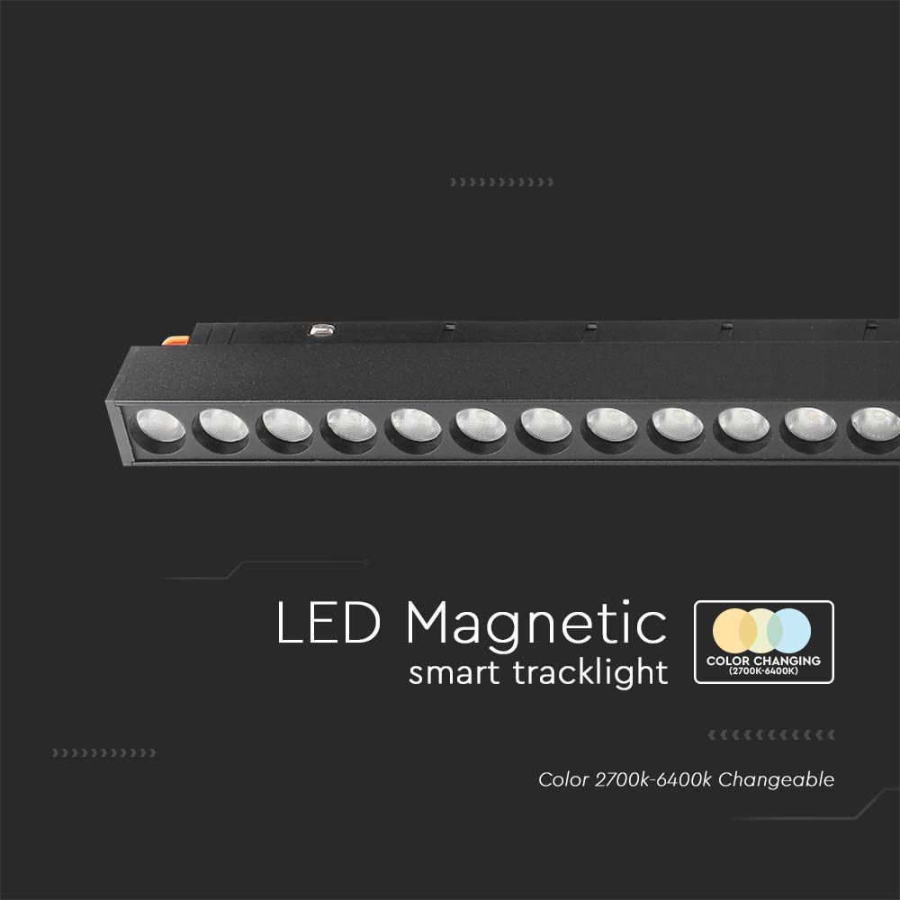 20W LED Magnetic SMART Tracklight Black 3in1