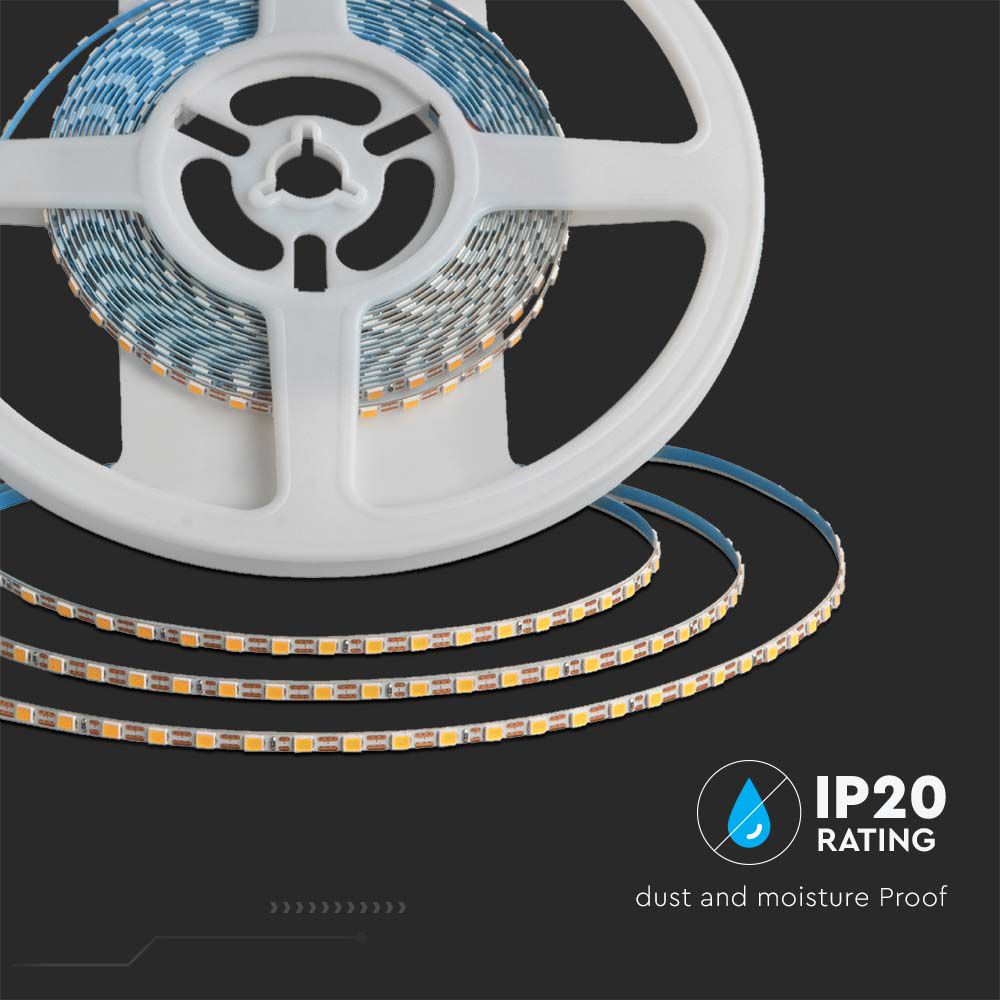 Strip LED SMD2835 120 LED/m Doppio PCB 5m 24V 4000K IP20 3mm img 2
