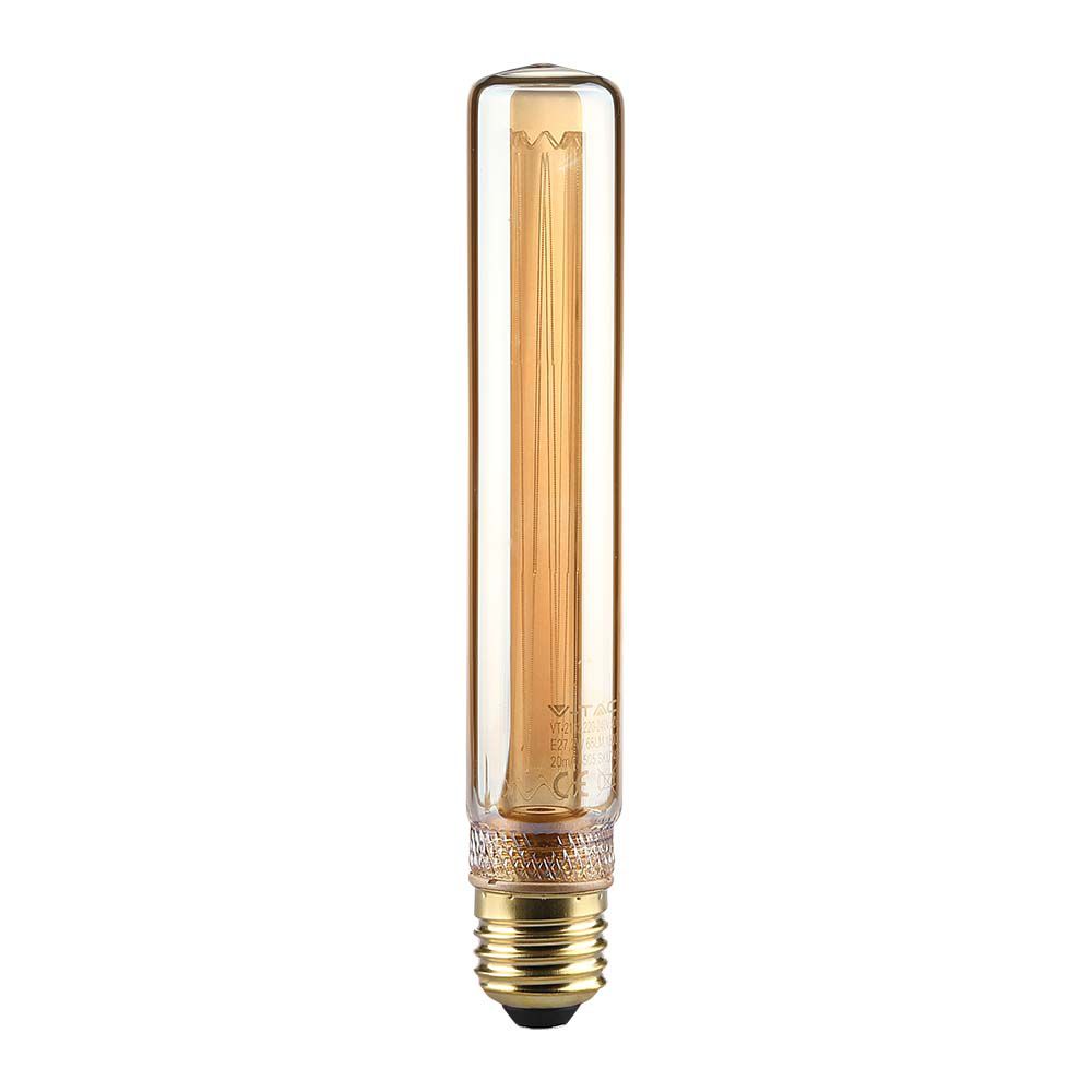 LED - 2W Filament E27 T30 Amber Glass Filament 1800K