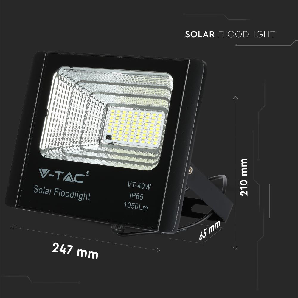 16W Pannello Solare con LED Proiettore 6000K