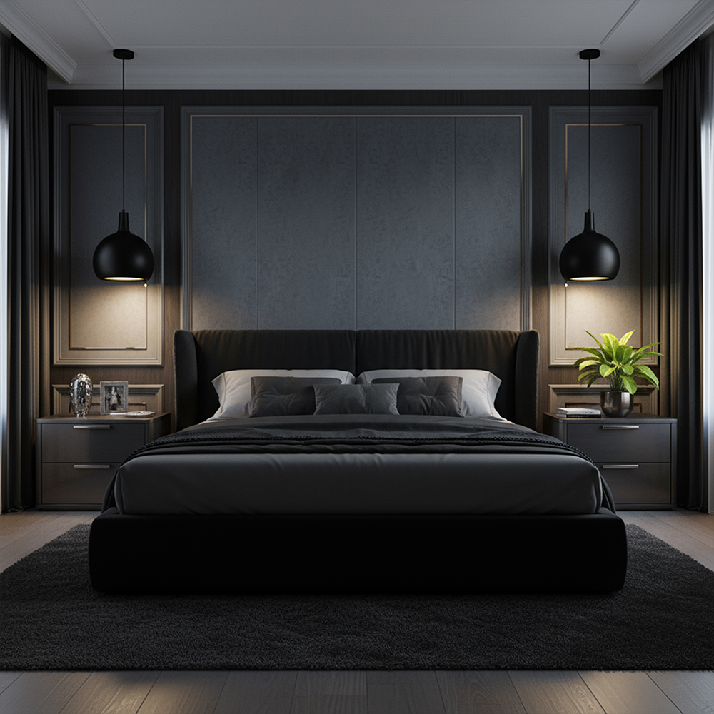 E27 Decorative Hanging Lamp (D280*H218mm) Black Body img 1