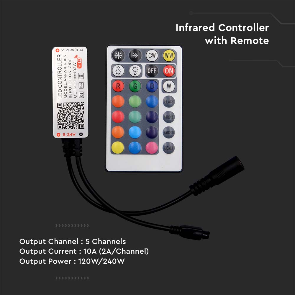 Wifi Contro Remote Control 3in1RGB 28 Buttons img 1