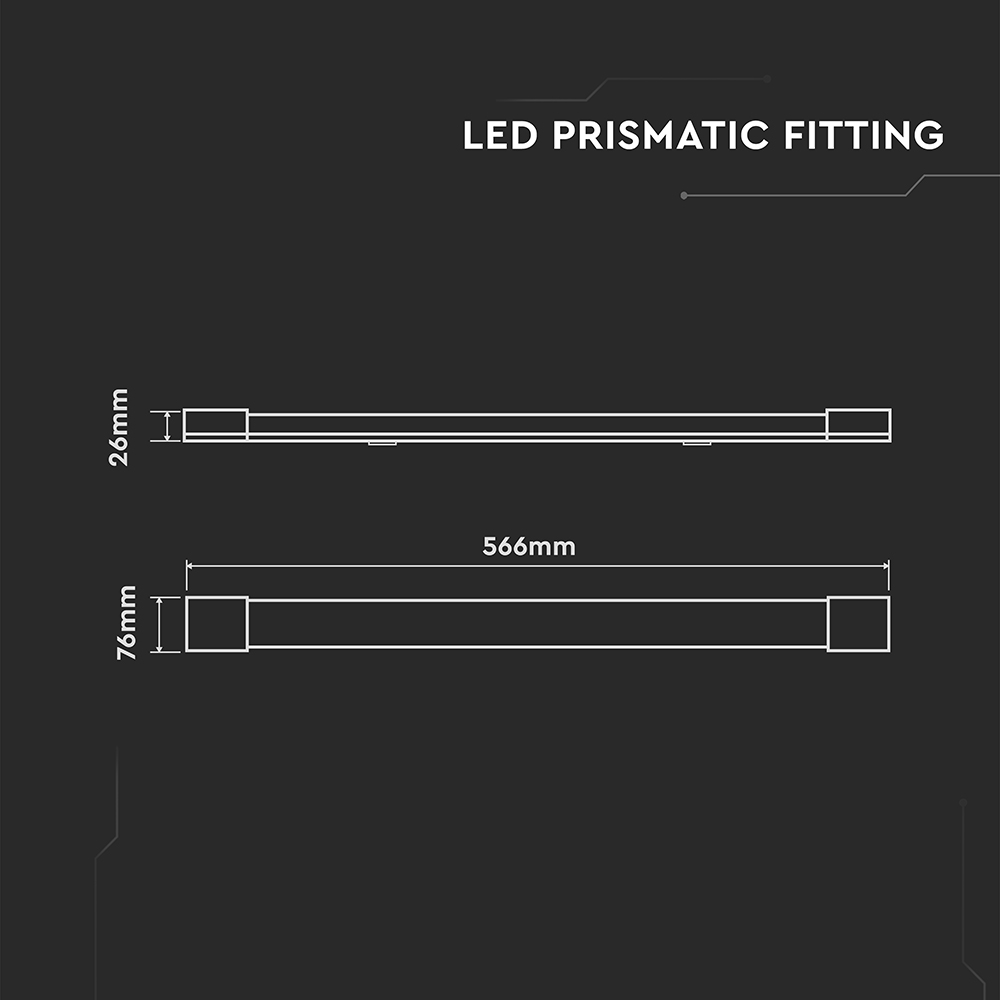 20W LED Grill Fitting 60CM 4000K