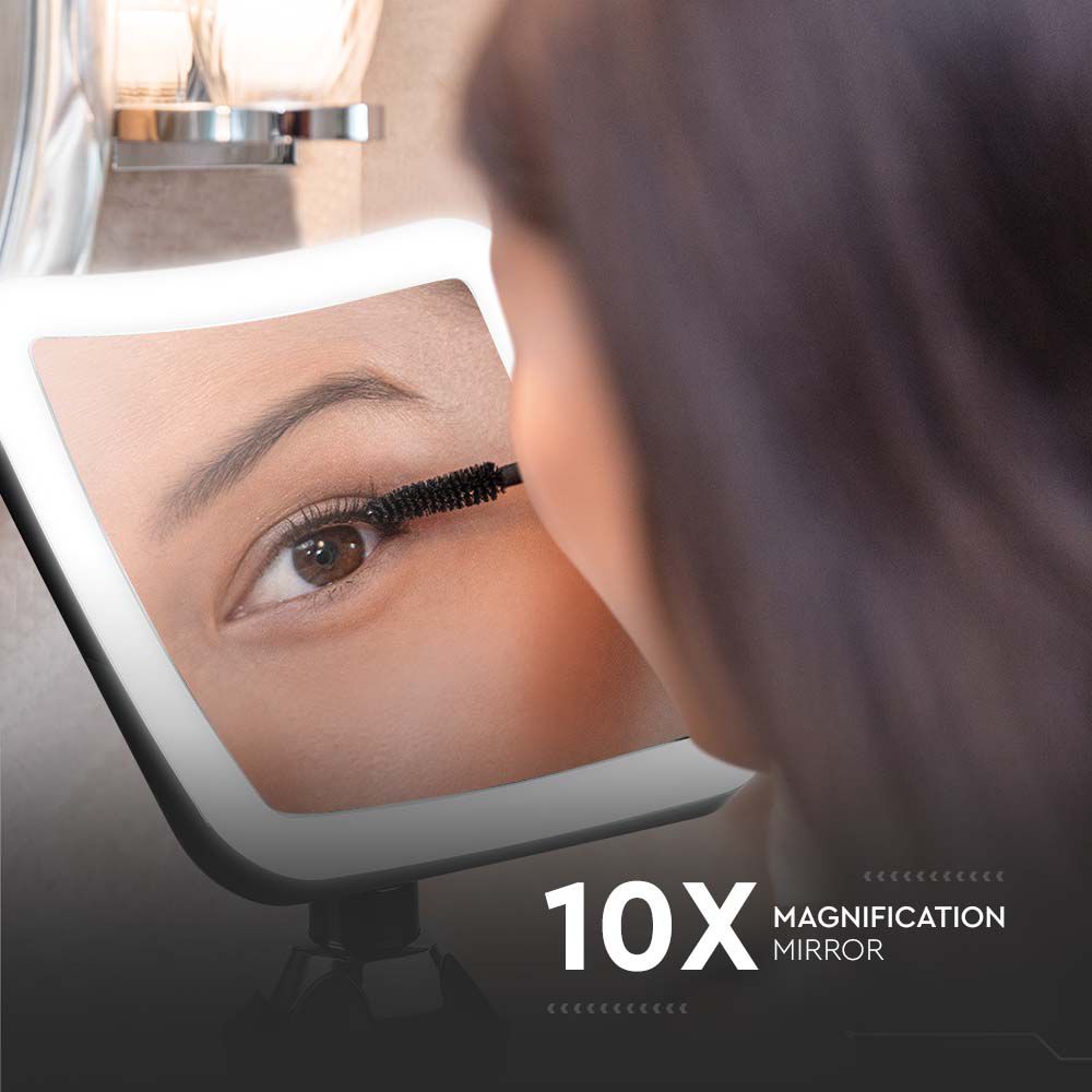 Specchio LED Quadrato 3.2W Portatile con Attacco a Ventosa img 1