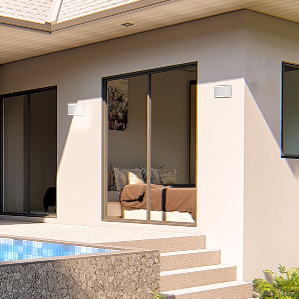 10W LED Wall Lamp With Bridgelux Chip White Body 4000K IP54 img 1